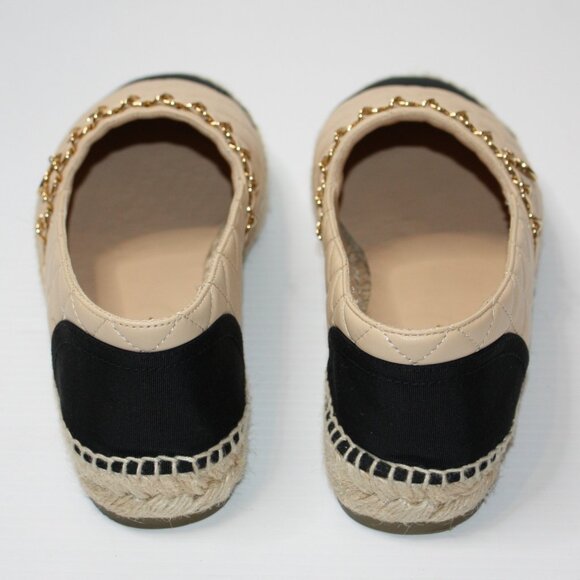 Chanel Lambskin Grosgrain Quilted CC Chain Espadrilles in size EU 40 / US 10 NEW - Picture 6 of 7